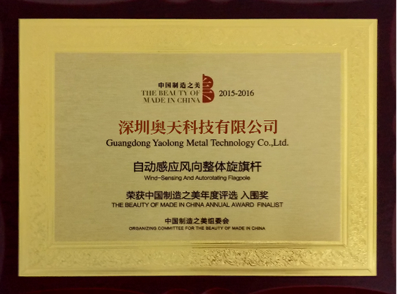 中國制造之美年度評選入圍獎(jiǎng)